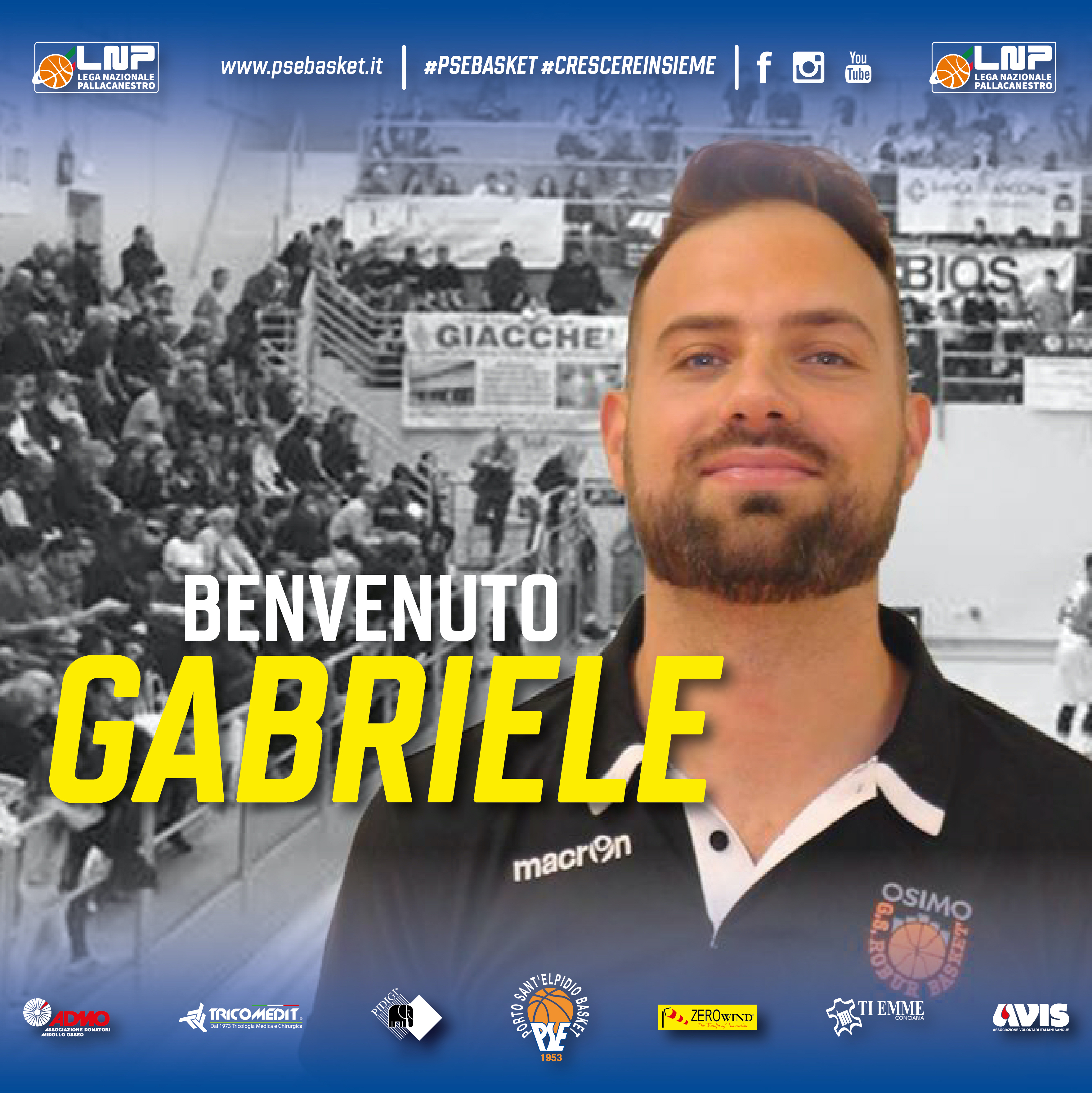 Gabriele Marini è il nuovo assistente di coach Sabatino